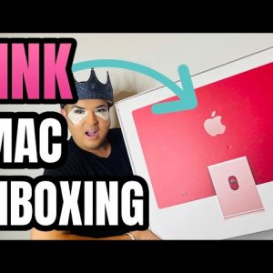 NEW PINK IMAC APPLE COMPUTER UNBOXING & REVIEW
